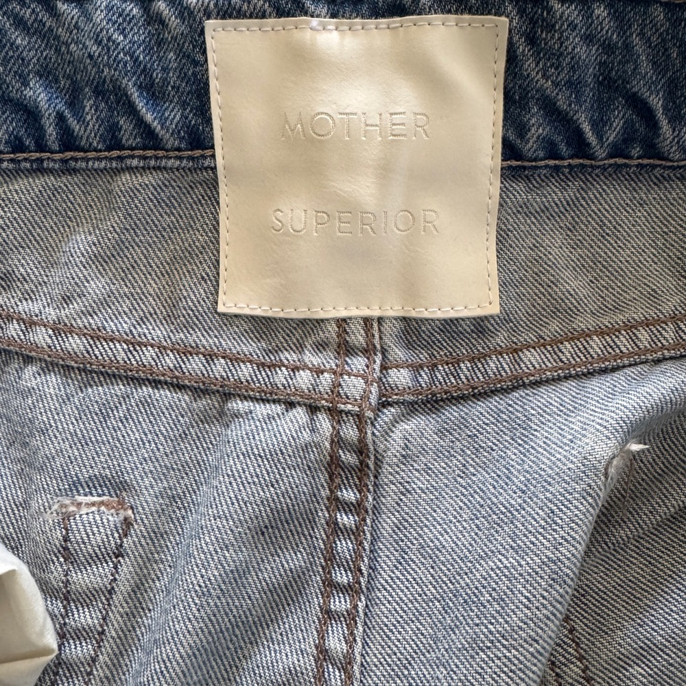 MOTHER Fangirl Button Skimp Cuff Women’s High-Waist BarrelJeans NWOT - Picture 8 of 9